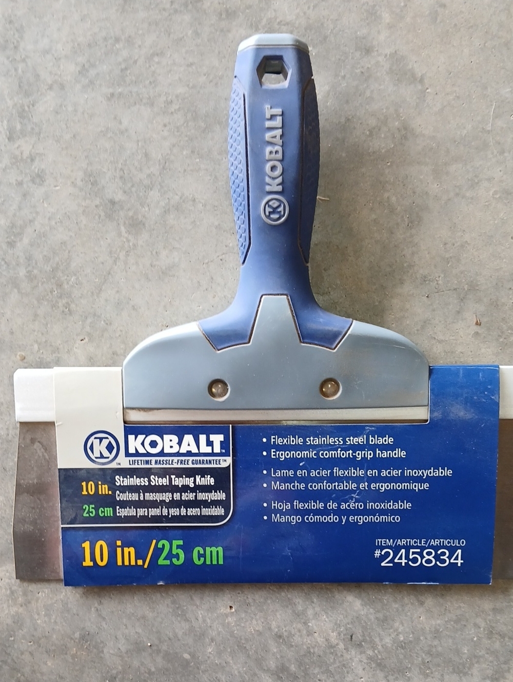 Kobalt 10 in. Stainless Steel Taping Knife - Blue